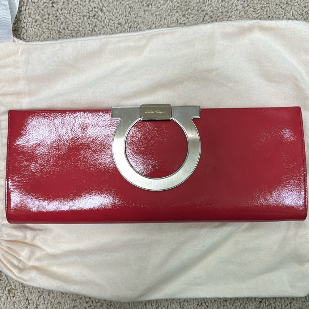 Slightly used Ferragamo clutch
